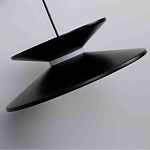 Бра черного цвета с двойным абажуром в форме конусов Obsidian Touch варинант исполнения - 3 | Loft Concept в Самаре