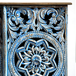 Комод с резным фасадом Blue Carved Chest of Drawers варинант исполнения - 3 | Loft Concept в Самаре