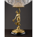 Чаша стеклянная прозрачная на бронзовой подставке с фигуркой девушки Eden Garden варинант исполнения - 6 | Loft Concept в Самаре