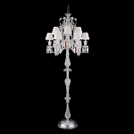 Торшер с 12-ю белыми текстильными абажурами и хрустальными подвесками Lustre Reverie варинант исполнения - 1 | Loft Concept в Самаре