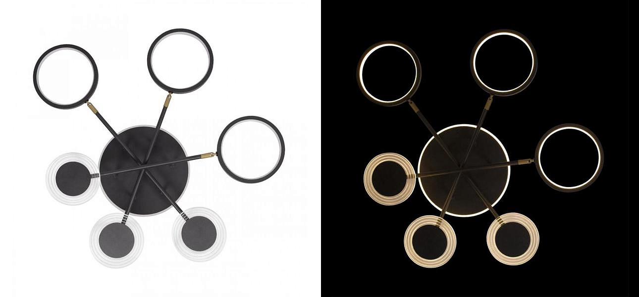 Люстра светодиодная BENDIK LIGHTING Black 6 плафонов Люстра светодиодная BENDIK LIGHTING Black 6 плафонов - Loft-Concept в Самаре
