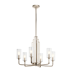  Люстра с прозрачными рифлеными цилиндрическими плафонами Kichler варинант исполнения - 22 | Loft Concept в Самаре