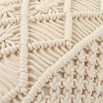 Чехол на подушку с макраме бежевого цвета Macrame варинант исполнения - 2 | Loft Concept в Самаре