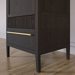 Узкий Шкаф Primo с 2 выдвижными ящиками Темный орех варинант исполнения - 4 | Loft Concept в Самаре