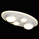 Потолочный светильник овальной формы белого цвета с 4-мя лампами Lunar Pebbles варинант исполнения - 3 | Loft Concept в Самаре