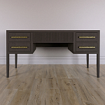 Большой Рабочий стол Primo с 5 выдвижными ящиками Темный орех варинант исполнения - 1 | Loft Concept в Самаре