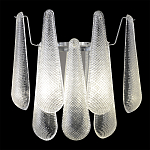 Бра с подвесками из рифленного стекла в форме капель на основании цвета хром Textured Glass варинант исполнения - 1 | Loft Concept в Самаре