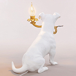 Настольная лампа в виде щенка Puppy White Table Lamp варинант исполнения - 3 | Loft Concept в Самаре
