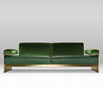 Эксклюзивный Диван в стиле Арт-деко Phoenix с элегантными латунными элементами  варинант исполнения - 1 | Loft Concept в Самаре