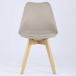 Стул с основой из пластика и мягким сиденьем Arvika Beige варинант исполнения - 3 | Loft Concept в Самаре