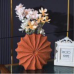 Ваза керамическая в виде круглой терракотовой морской раковины Galapagos варинант исполнения - 3 | Loft Concept в Самаре