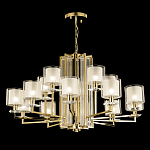 Люстра многоярусная с 15-ю цилиндрическими плафонами из стекла Laurent варинант исполнения - 3 | Loft Concept в Самаре