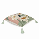 Подушка с цветочным принтом и кисточками Blooming Elegance Daisy варинант исполнения - 1 | Loft Concept в Самаре