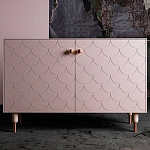 Дизайнерский комод розовый с фактурным фасадом Tiles варинант исполнения - 1 | Loft Concept в Самаре