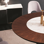 Обеденный стол круглый на чёрном фигурном основании Bosnia dinning table  варинант исполнения - 1 | Loft Concept в Самаре