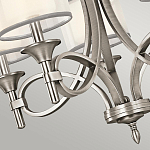 Люстра с белыми тканевыми абажурами в прозрачных стеклянных цилиндрах Kichler варинант исполнения - 8 | Loft Concept в Самаре