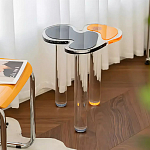 Дизайнерский журнальный стол с фигурной столешницей на 3-х прозрачных ножках Rahakif варинант исполнения - 1 | Loft Concept в Самаре