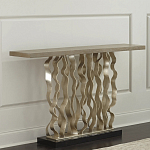 Консоль с прямоугольной столешницей и фактурным основанием Waves варинант исполнения - 1 | Loft Concept в Самаре