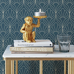 Подсвечник золотая обезьяна с блюдцем Golden Monkey варинант исполнения - 1 | Loft Concept в Самаре