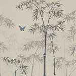 Обои ручная роспись Distant Bamboo Special Colourway on white dyed paper варинант исполнения - 2 | Loft Concept в Самаре