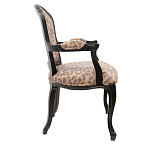 Полукресло с мягкой обивкой из льна на 4-х ножках из массива березы Gladys Armchair варинант исполнения - 1 | Loft Concept в Самаре