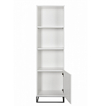 Стеллаж книжный белый с 3-мя открытыми полками и дверкой Strict Lines варинант исполнения - 2 | Loft Concept в Самаре