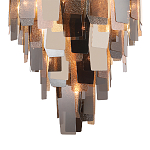 Люстра с многослойными стеклянными панелями янтарного и дымчатого цвета Textured Glass Chandelier варинант исполнения - 2 | Loft Concept в Самаре