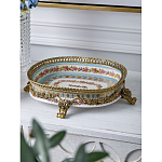 Чаша с цветочным орнаментом на бронзовых ножках Eden Garden варинант исполнения - 3 | Loft Concept в Самаре