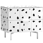 Тумба белая с рисунком Grande Graphspots варинант исполнения - 1 | Loft Concept в Самаре