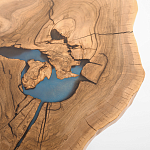 Кофейный стол со столешницей из орехового дерева и эпоксидной смолы Clem Coffee Table варинант исполнения - 2 | Loft Concept в Самаре