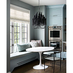 Люстра черная с несколькими ярусами деревянных палочек Bright Wooden Chandelier варинант исполнения - 5 | Loft Concept в Самаре