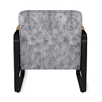 Кресло серый велюр с жесткими подлокотниками на полозьях Ashton варинант исполнения - 4 | Loft Concept в Самаре