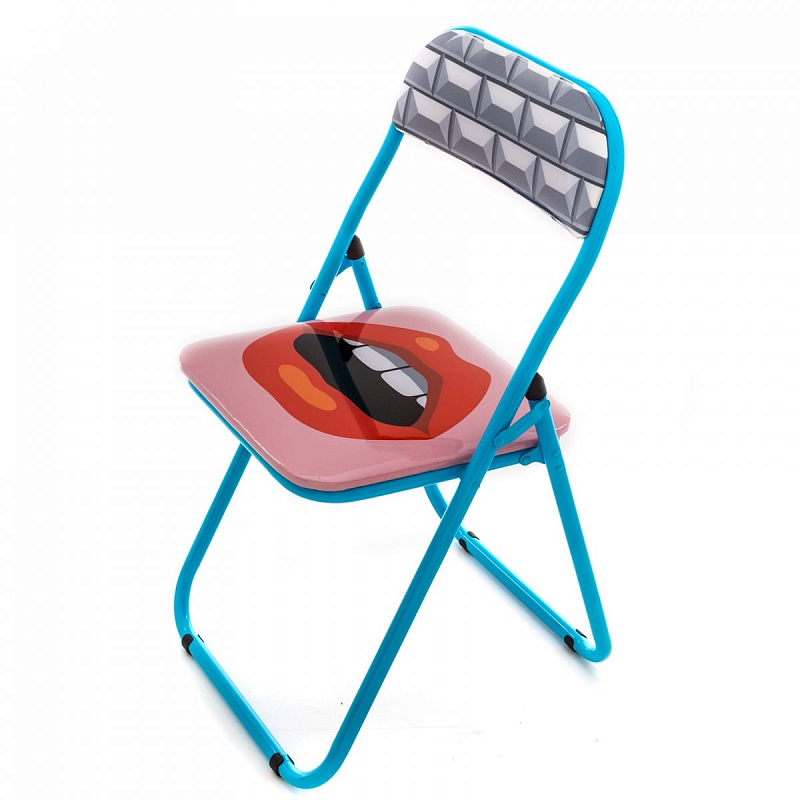 Стул Seletti Folding Chair Mouth Мульти Голубой в Самаре | Loft Concept 