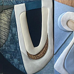 Арт-объект ручной работы Blue Abstraction из 4-х панелей варинант исполнения - 3 | Loft Concept в Самаре