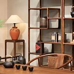 Стеллаж деревянный с полками для хранения Moon Walnut Furniture варинант исполнения - 4 | Loft Concept в Самаре