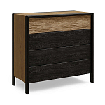 Комод 4 ящика с подсветкой на рельефном фасаде Warm Industrial варинант исполнения - 2 | Loft Concept в Самаре