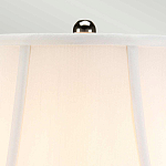 Настольная лампа с фарфоровым основанием с декоративным орнаментом и белым абажуром на темной круглой подставке Elstead Lighting варинант исполнения - 12 | Loft Concept в Самаре