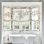 Обои с вышивкой ручной работы Moonlit Garden Original colourway on muslin варинант исполнения - 1 | Loft Concept в Самаре