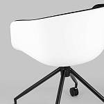 Офисное кресло из пластика с мягким сиденьем Eggshell Black варинант исполнения - 8 | Loft Concept в Самаре