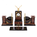 Настольный письменный набор из лемезита и змеевика с декором в виде Орла в подарочной упаковке Successful Leader варинант исполнения - 1 | Loft Concept в Самаре