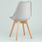 Стул с основой из пластика и мягким сиденьем Arvika Grey варинант исполнения - 4 | Loft Concept в Самаре