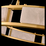 Люстра в виде кольца из натурального камня Golden Alavastor варинант исполнения - 4 | Loft Concept в Самаре