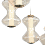 Люстра светодиодная с стеклянными волнообразными плафонами Amphora of Light варинант исполнения - 5 | Loft Concept в Самаре