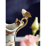 Кувшин с цветочным рисунком и бронзовой ручкой Blue Garden варинант исполнения - 3 | Loft Concept в Самаре