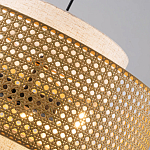 Подвесной светильник с декоративным поясом из плетеного бамбука Biuloggicu варинант исполнения - 5 | Loft Concept в Самаре