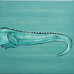 Плитка с узором Крокодил байдарочник варинант исполнения - 4 | Loft Concept в Самаре