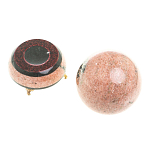 Шар декоративный на подставке из натуральных камней Змеевик и Мрамор Розовый Natural Stone Spheres 10.5 см варинант исполнения - 2 | Loft Concept в Самаре