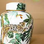 Ваза с крышкой фарфоровая с ручной росписью Leopard Collection  варинант исполнения - 3 | Loft Concept в Самаре