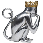 Статуэтка обезьяна в короне серебряная Golden Monkey варинант исполнения - 2 | Loft Concept в Самаре