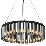 Люстра со стеклянными цилиндрическими плафонами Luminous Cylinders Smoky Round варинант исполнения - 3 | Loft Concept в Самаре